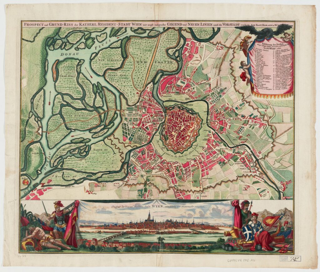Homann, Map of Vienna, 1712