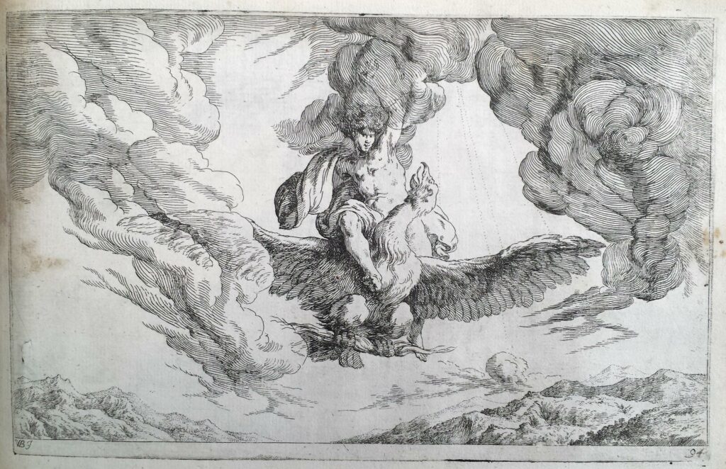 Johann Wilhelm Baur, The abduction of Ganymede, 1641