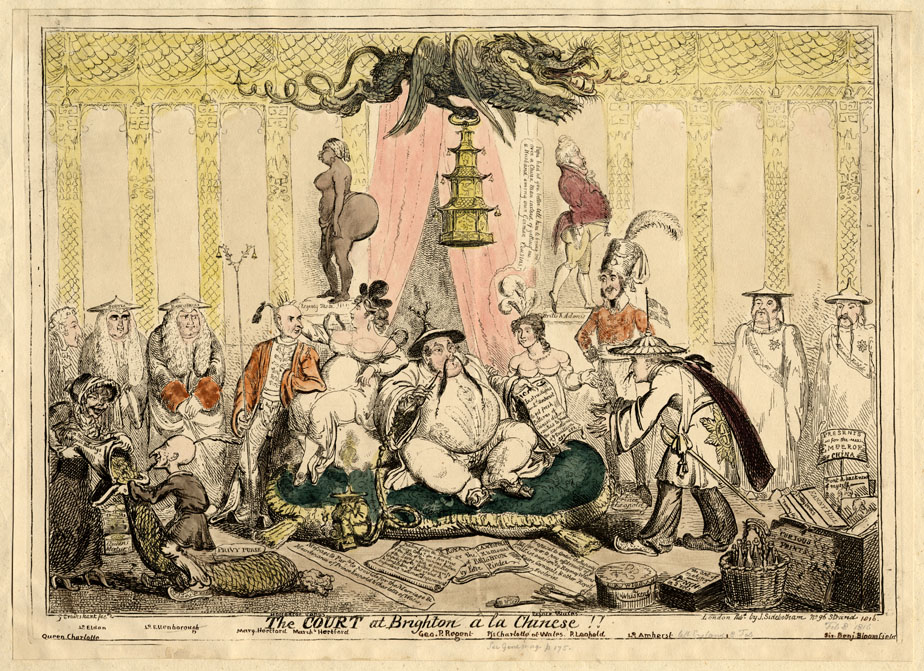 Cruikshank, The court at Brighton, 1816