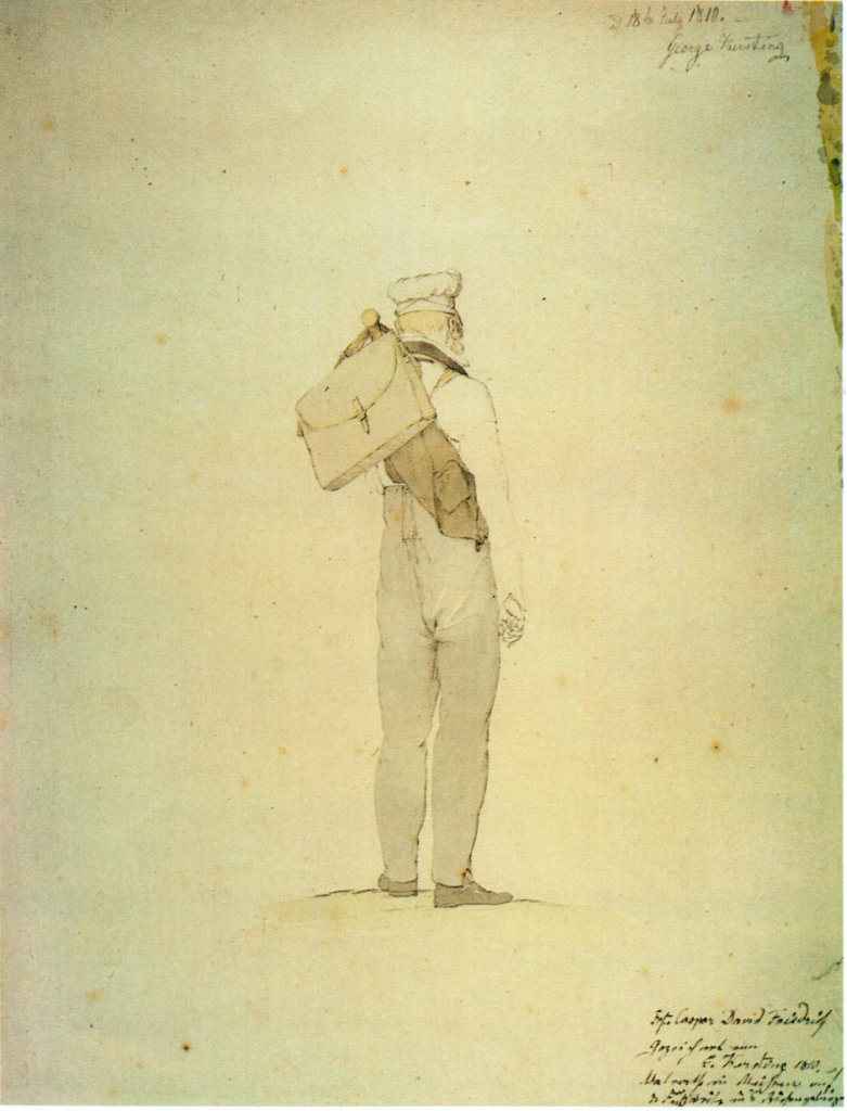 Kersting, Caspar David Friedrich on his journey to the Riesengebirge, 1810
