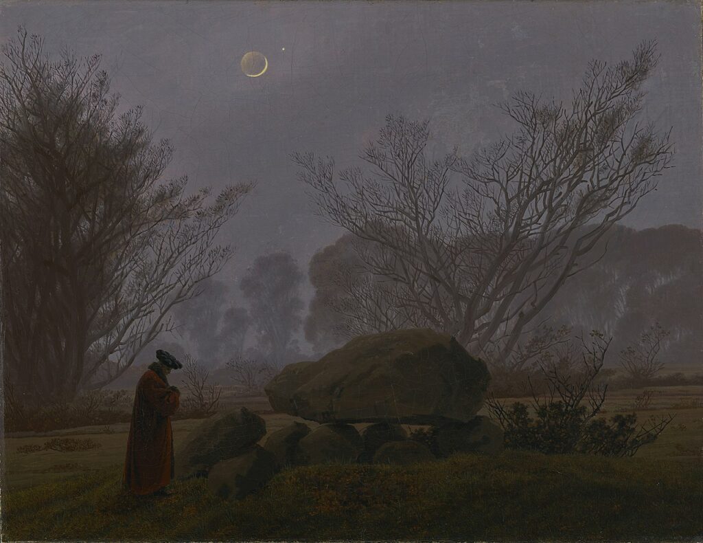 Caspar David Friedrich, A walk at dusk, 1830-35