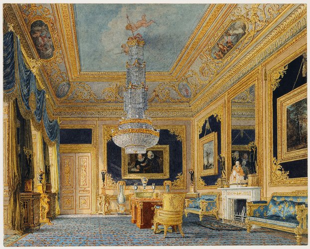 Charles Wild, The Blue Velvet Room, Carlton House, c. 1816
