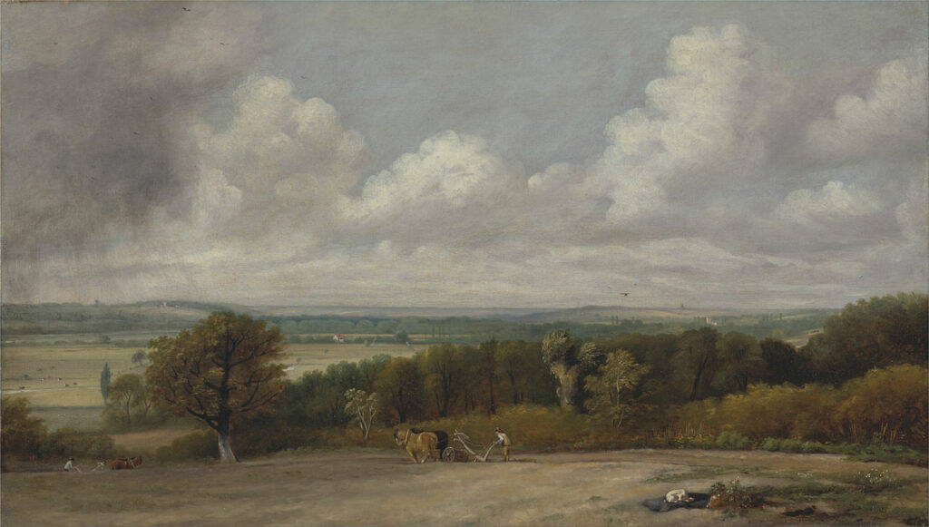 Constable, Ploughing scene in Suffolk, 1824-25