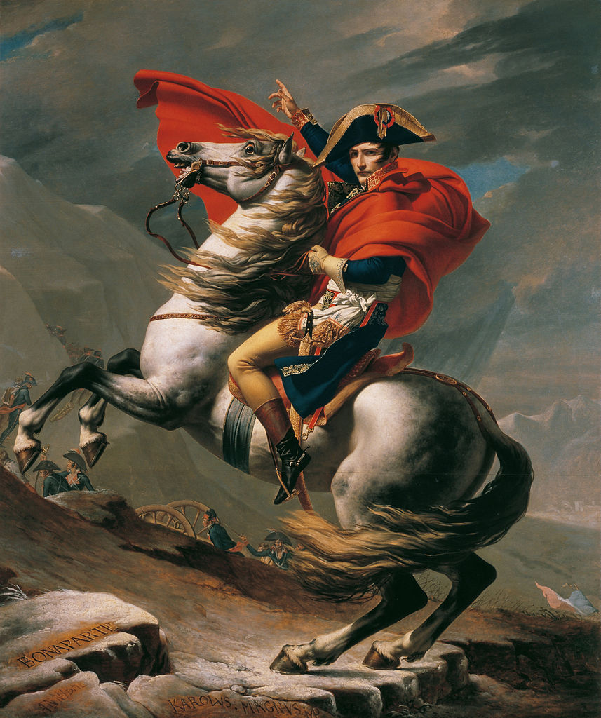 David, Napoleon crossing the Alps, 1801