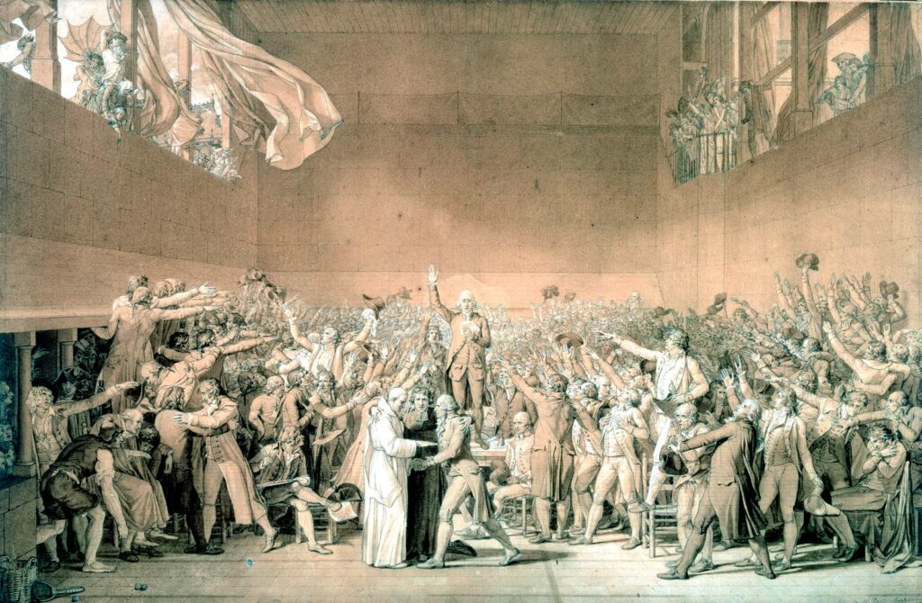 David, The tennis court oath, 1791