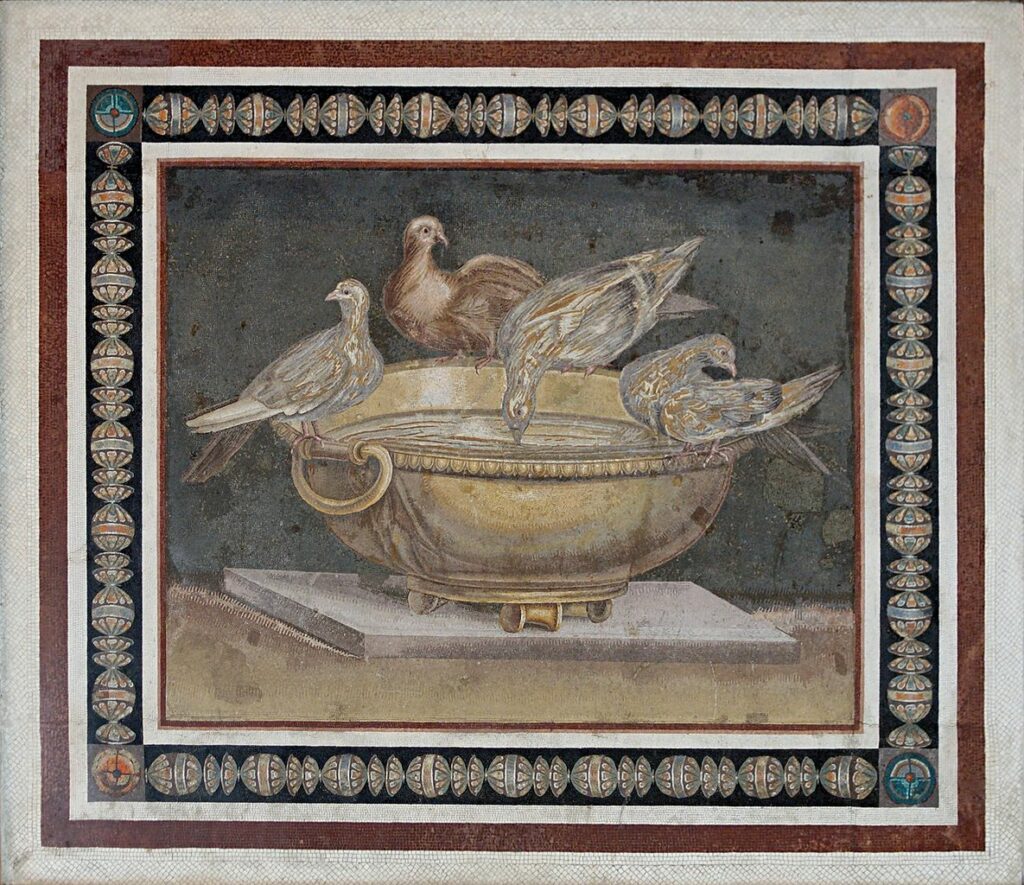 Doves, Roman mosaic, Capitoline Museum, Rome