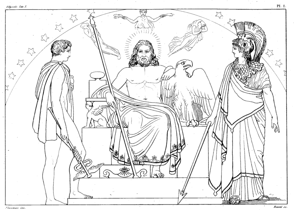 Flaxman, Jupiter, Mercury and Minerva, 1810