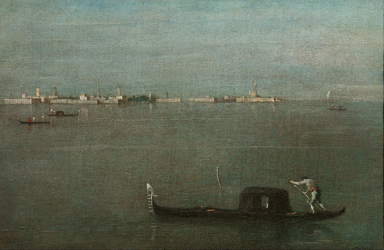 Gondolas on the Lagoon (Grey_Lagoon) by Francesco Guardi