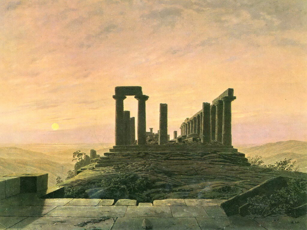 Friedrich, Temple of Juno, Agrigento c. 1829