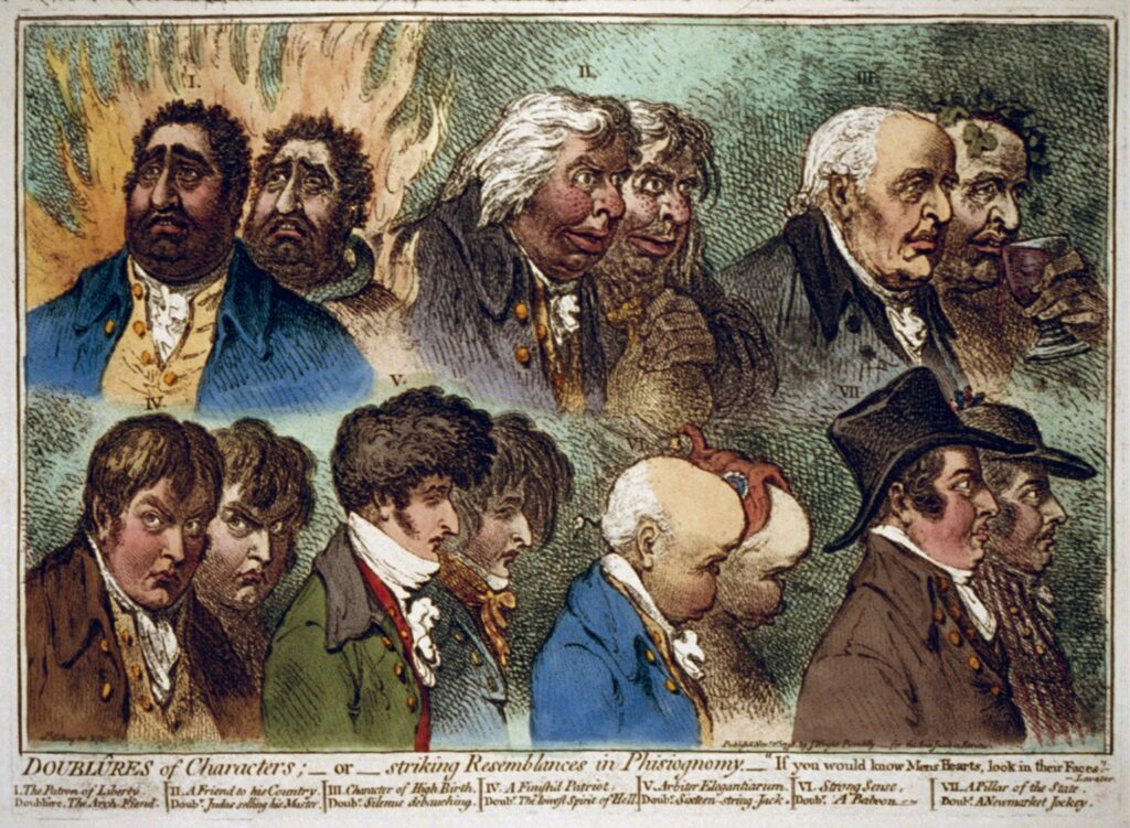 Gillray, Doublures of characters, 1798