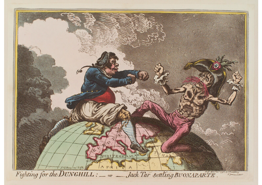 Gillray, Fighting for the Dunghill 1798