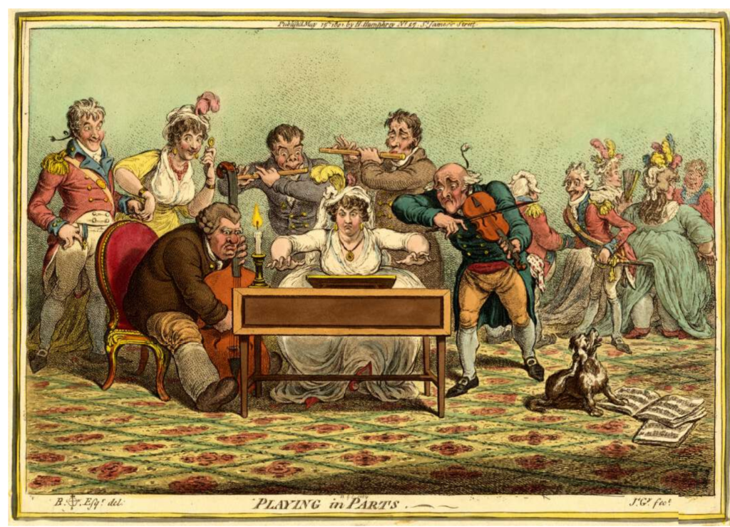 Gillray, Playing in parts, 1801