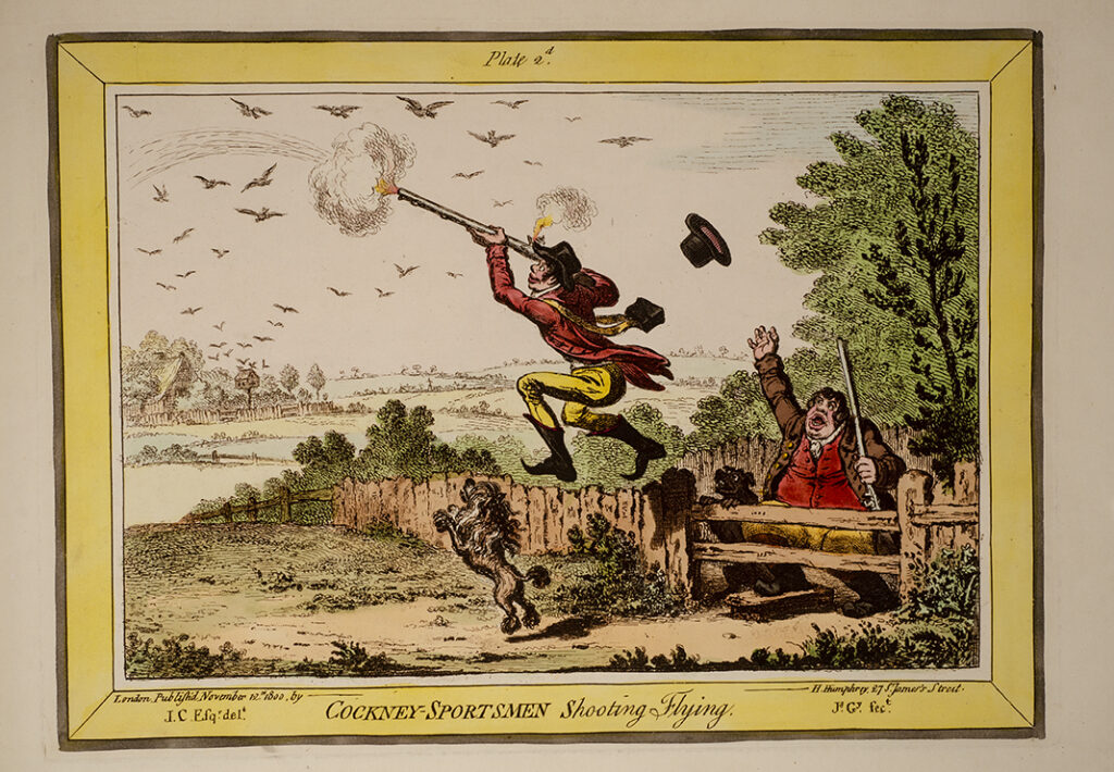 Gillray, Shooting Flying, 1800
