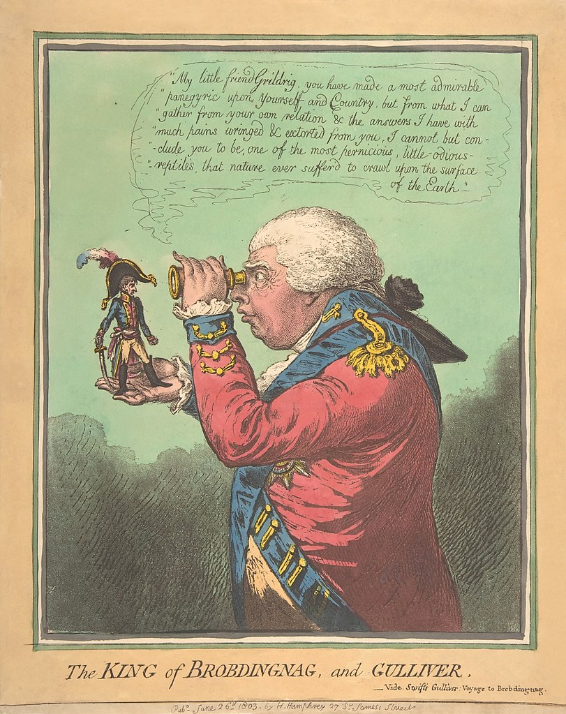 Gillray, The King of Brobdingnag and Gulliver, 1803