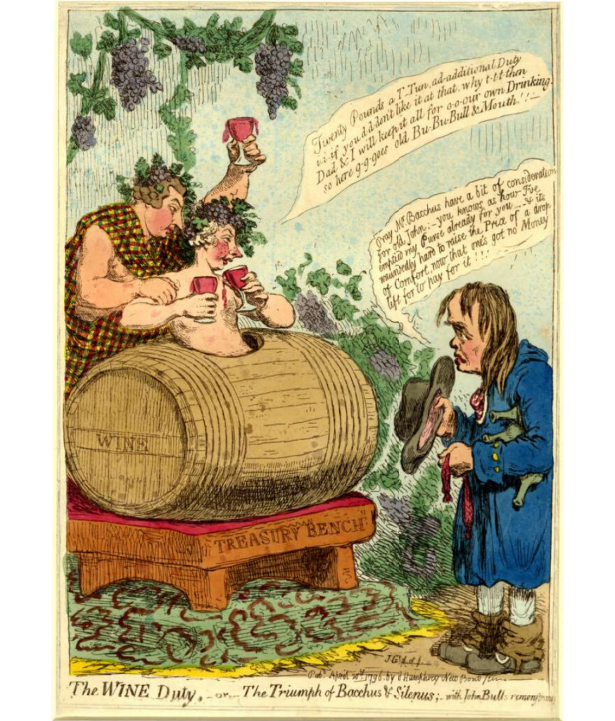 Gillray, The wine duty, 1796