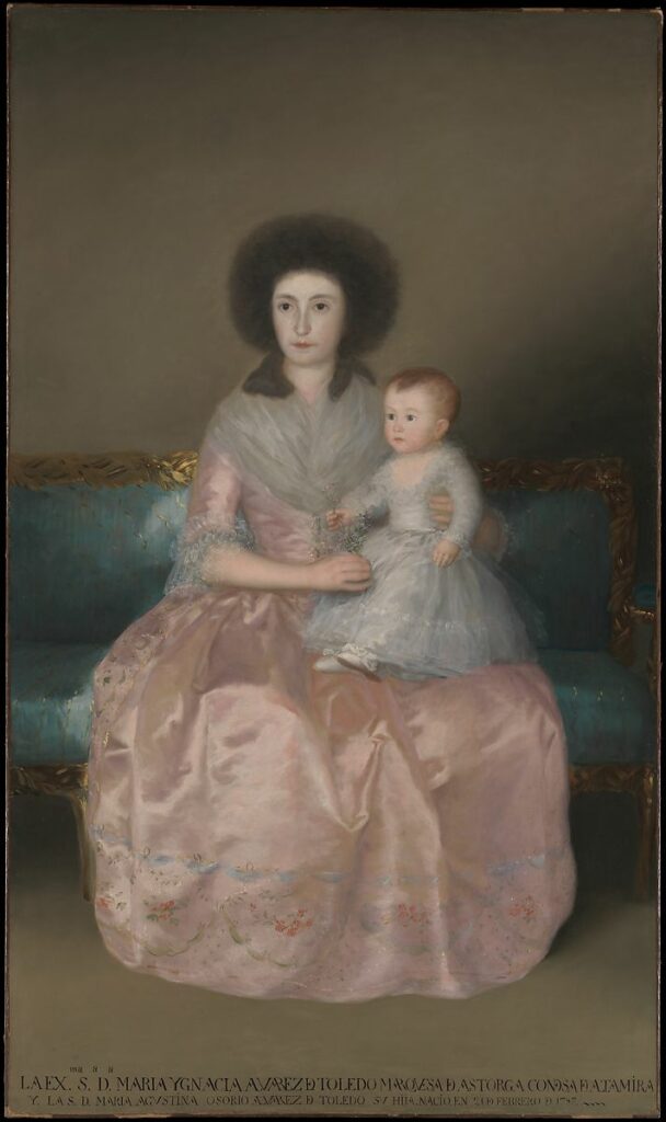 Goya, Condesa de Altamira and her daughter, María Agustina, 1787-88