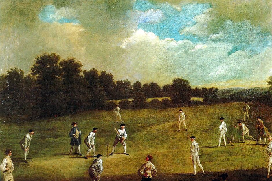 Hayman, Cricket in Mary-le-bone fields, 1748