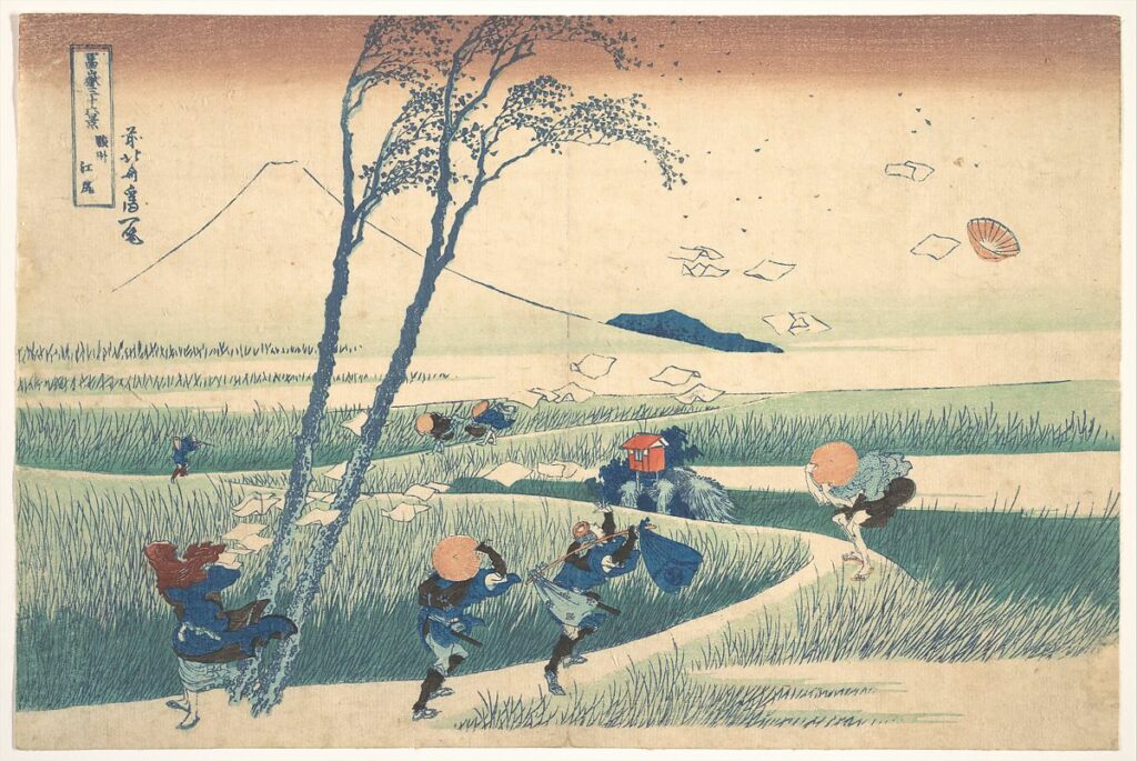 Katsushika Hokusai (Japanese, Tokyo (Edo) 1760–1849 Tokyo (Edo)) Ejiri in Suruga Province (Sunshu Ejiri), from the series Thirty-six Views of Mount Fuji (Fugaku sanjurokkei), ca. 1830–32