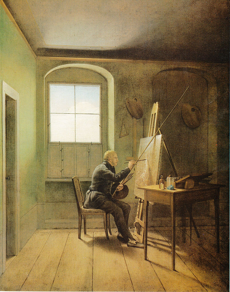 Kersting, Caspar David Friedrich in his studio, 1811