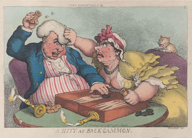 Rowlandson, A Hitt at Backgammon 1810