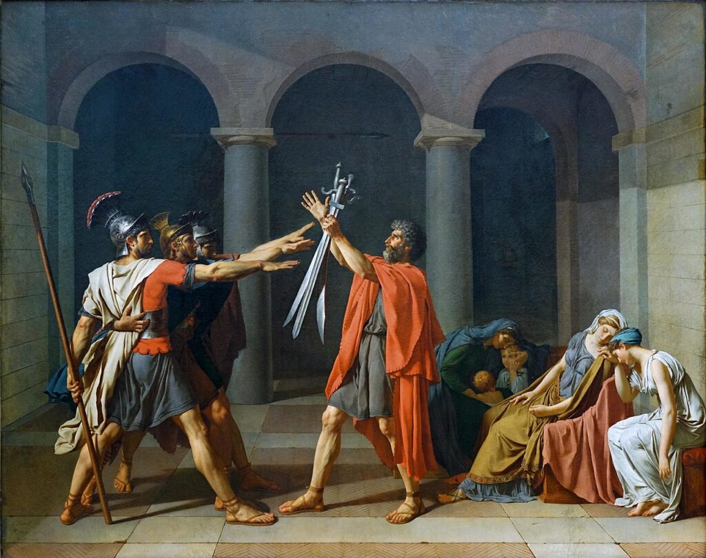 Oath of the Horatii, Jacques-Louis David 1784