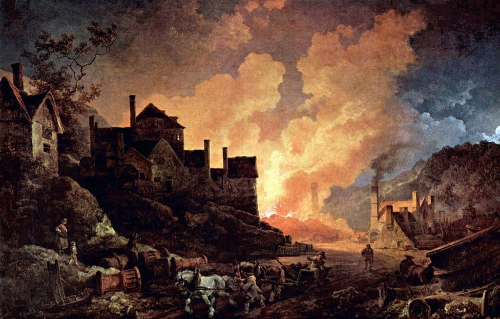 Philipp Jakob Loutherbourg, Coalbrookdale by night, 1801