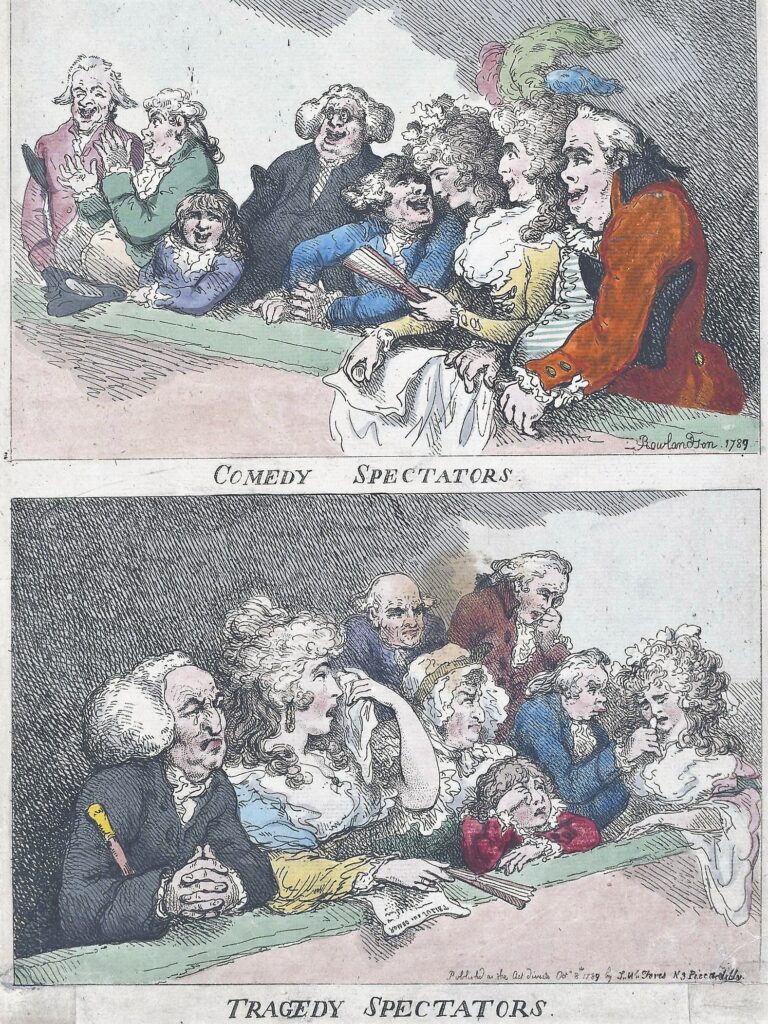Rowlandson, Comedy and Tragedy Spectators, 1789