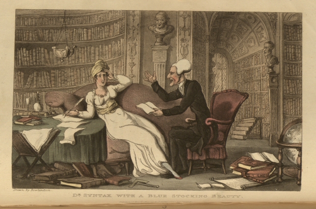Rowlandson, Doctor Syntax with a Blue Stocking Beauty, 1820