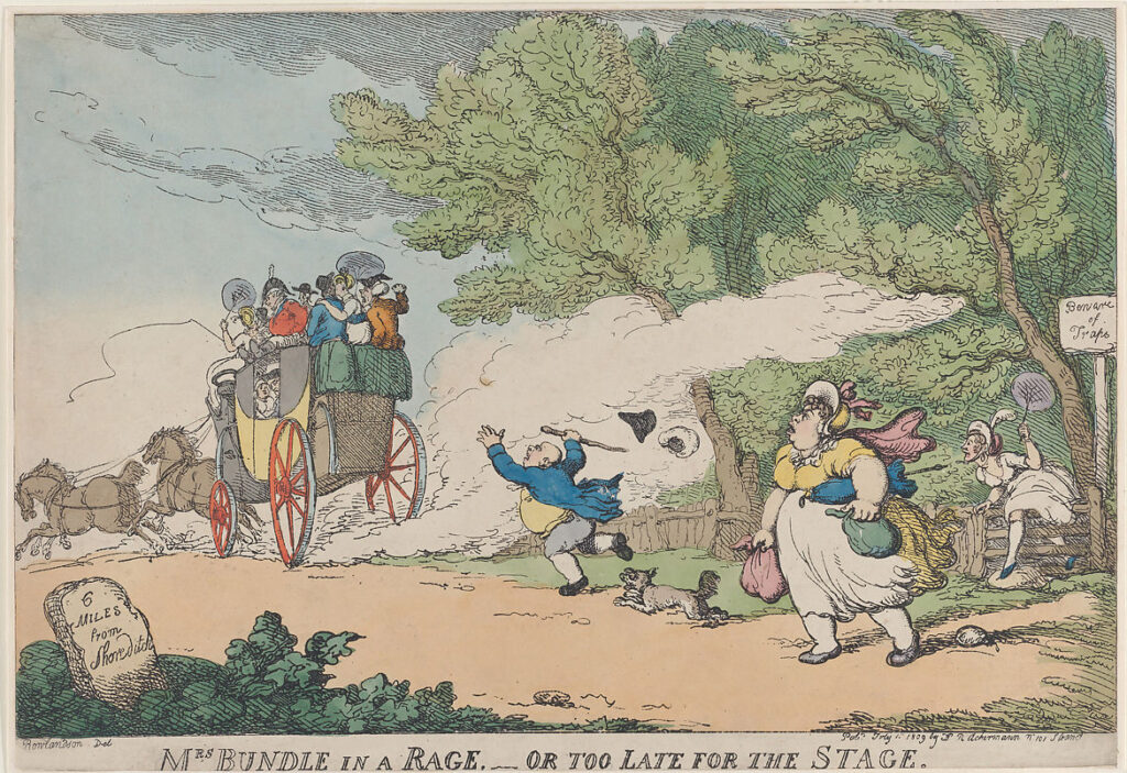Rowlandson, Mrs Bundle in a rage, 1809