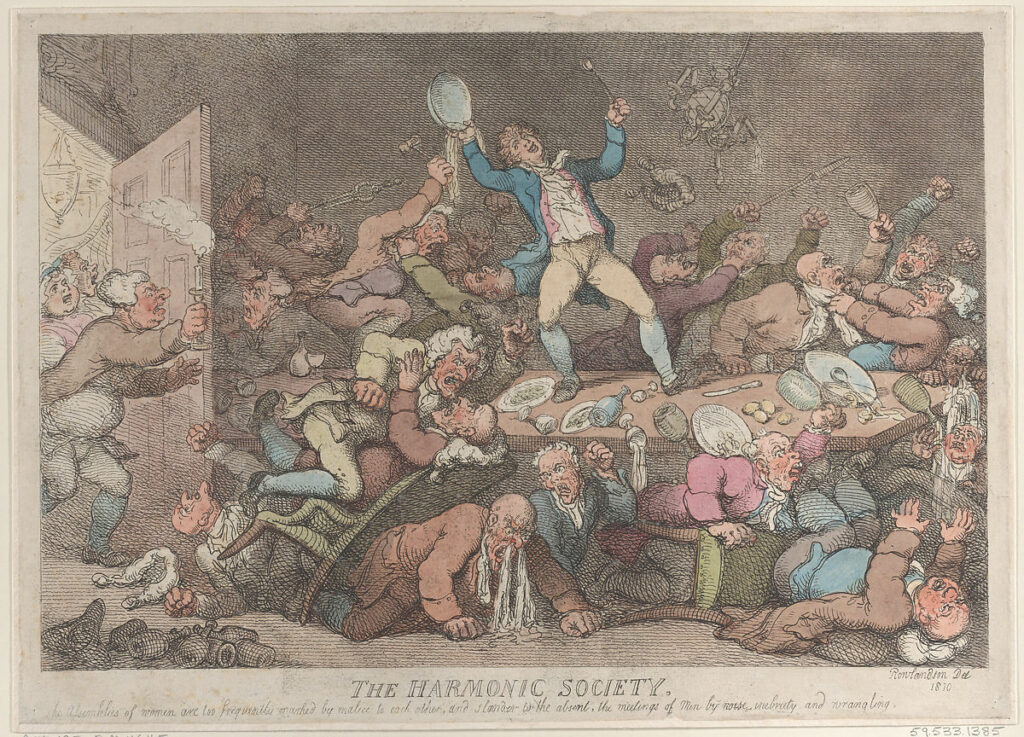 Rowlandson, The Harmonic Society, 1810