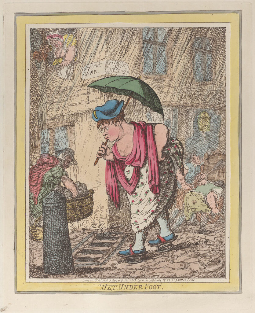 Rowlandson, Wet Under Foot 1812
