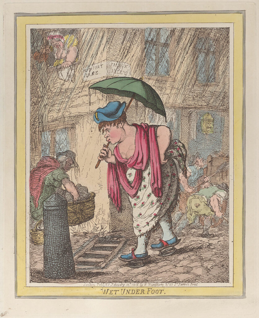 Rowlandson, Wet Under Foot 1812