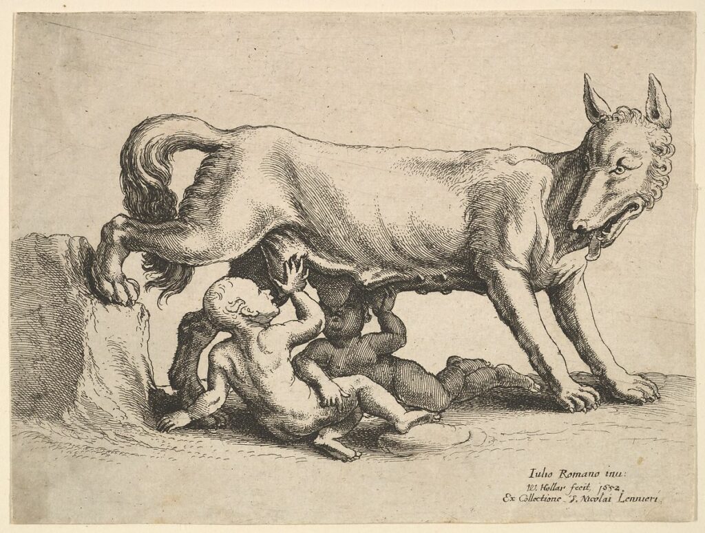 Wenceslaus Hollar, Romulus and Remus, 1652