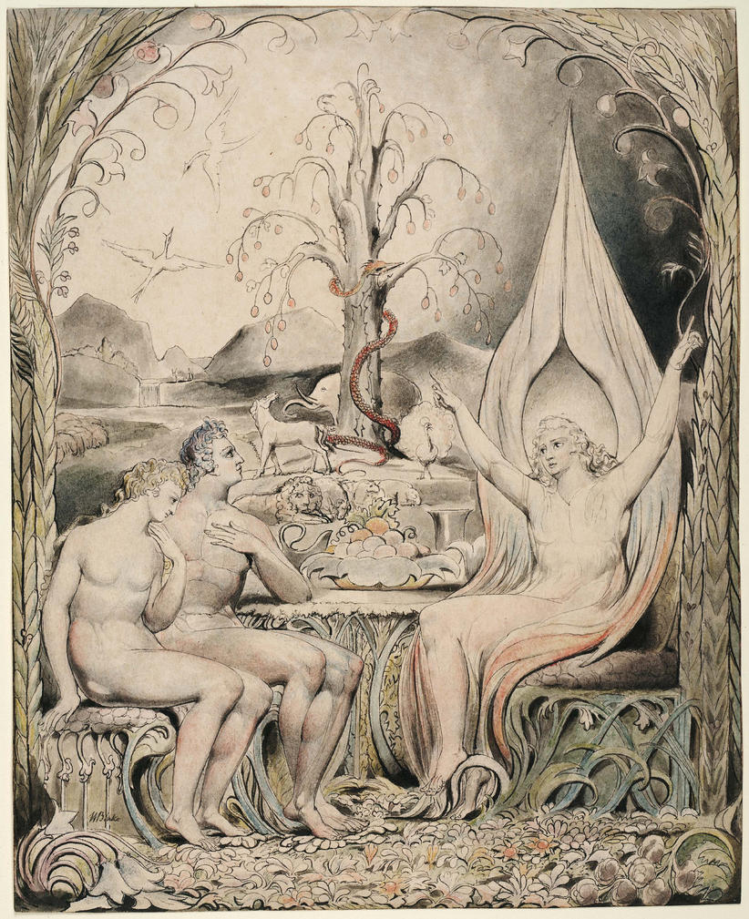 William Blake, Illustration for Milton's Paradise Lost, 1808