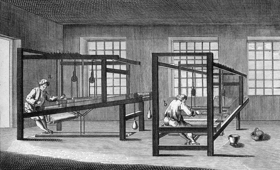 Hand-loom weaving, 1772