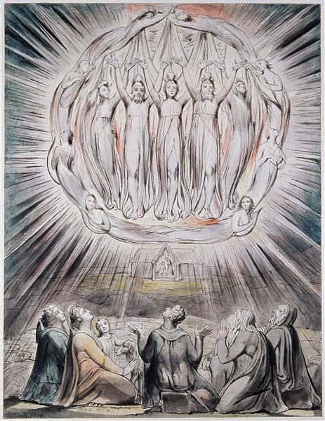 Blake, Angels appearing to the shepherds, 1809